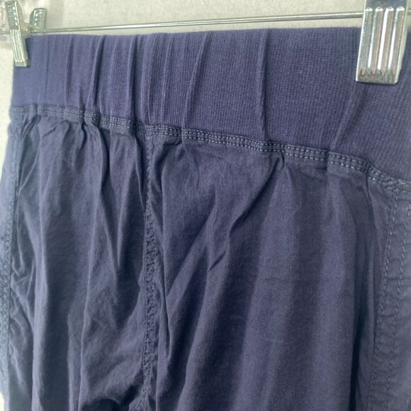 EILEEN FISHER Pants 2XS Stretch Linen Ankle Pull On Knit Waistband Tapered Blue - Picture 9 of 16